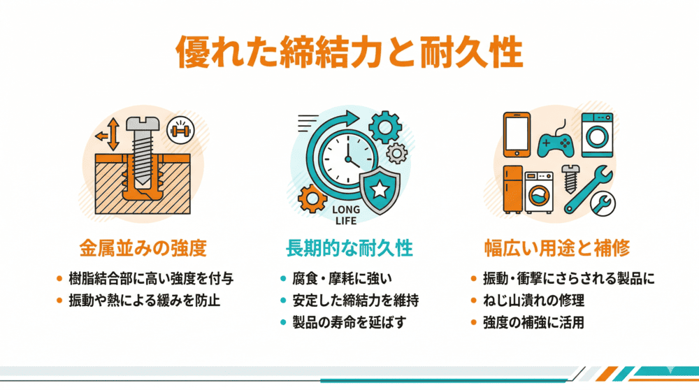 優れた締結力と耐久性
