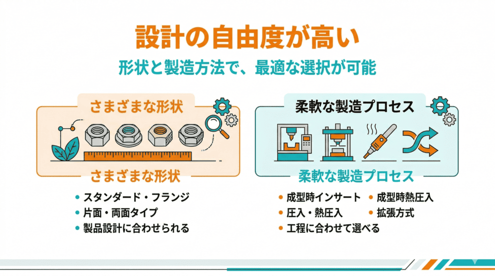 設計の自由度が高い